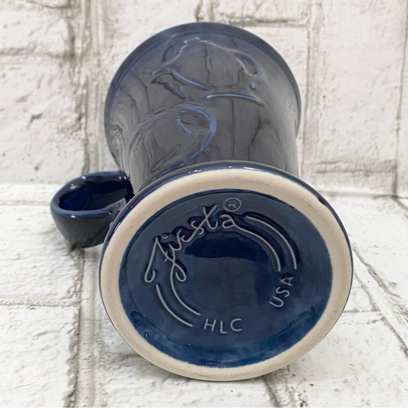 Retired 1986 FIESTA Homer Laughlin Cobalt Blue Capuccino Pedestal Mug - Picture 4 of 14